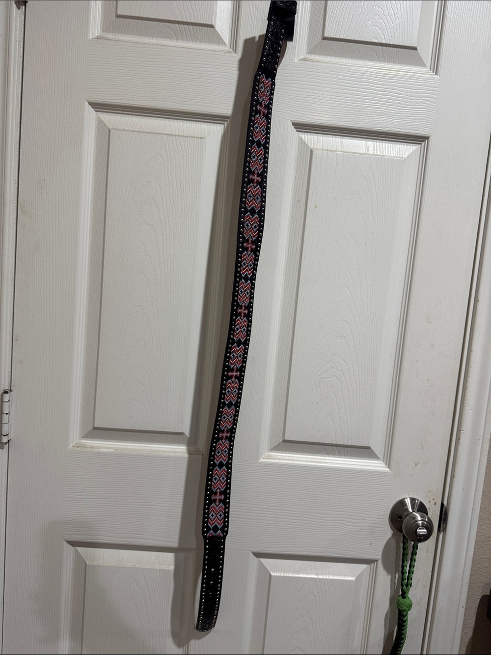 Beaded western belt